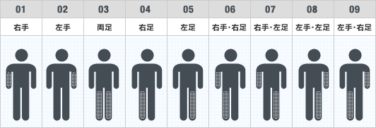 身体障がい者対象者表